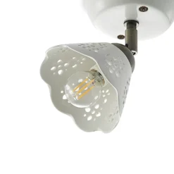 Lindby Strahler Efgenia, 17 cm hoch, weiß, Keramik, E14