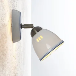 Lindby Strahler Eneas, Höhe 16 cm, weiß, einflammig, Keramik