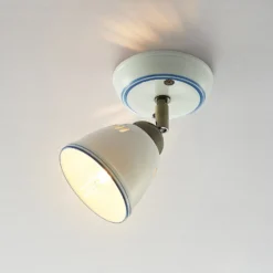 Lindby Strahler Eneas, Höhe 16 cm, weiß, einflammig, Keramik