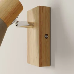 Lindby Strahler Filiz, 12 cm hoch, Holz, Beton, E14