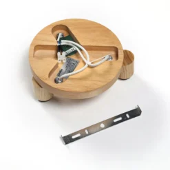 Lindby Strahler Filiz, 3-flg., Ø 20 cm, Holz, Beton, E14