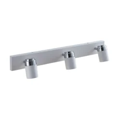 Lindby Strahler Kardo, 3-flammig, weiß, Metall, IP44