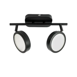 Lindby Strahler Neros, schwarz, 2-flg., 31,5 cm, CCT, Eisen