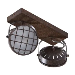 Lindby Strahler Tamin, rostfarben, 2-flammig, Glas, G9
