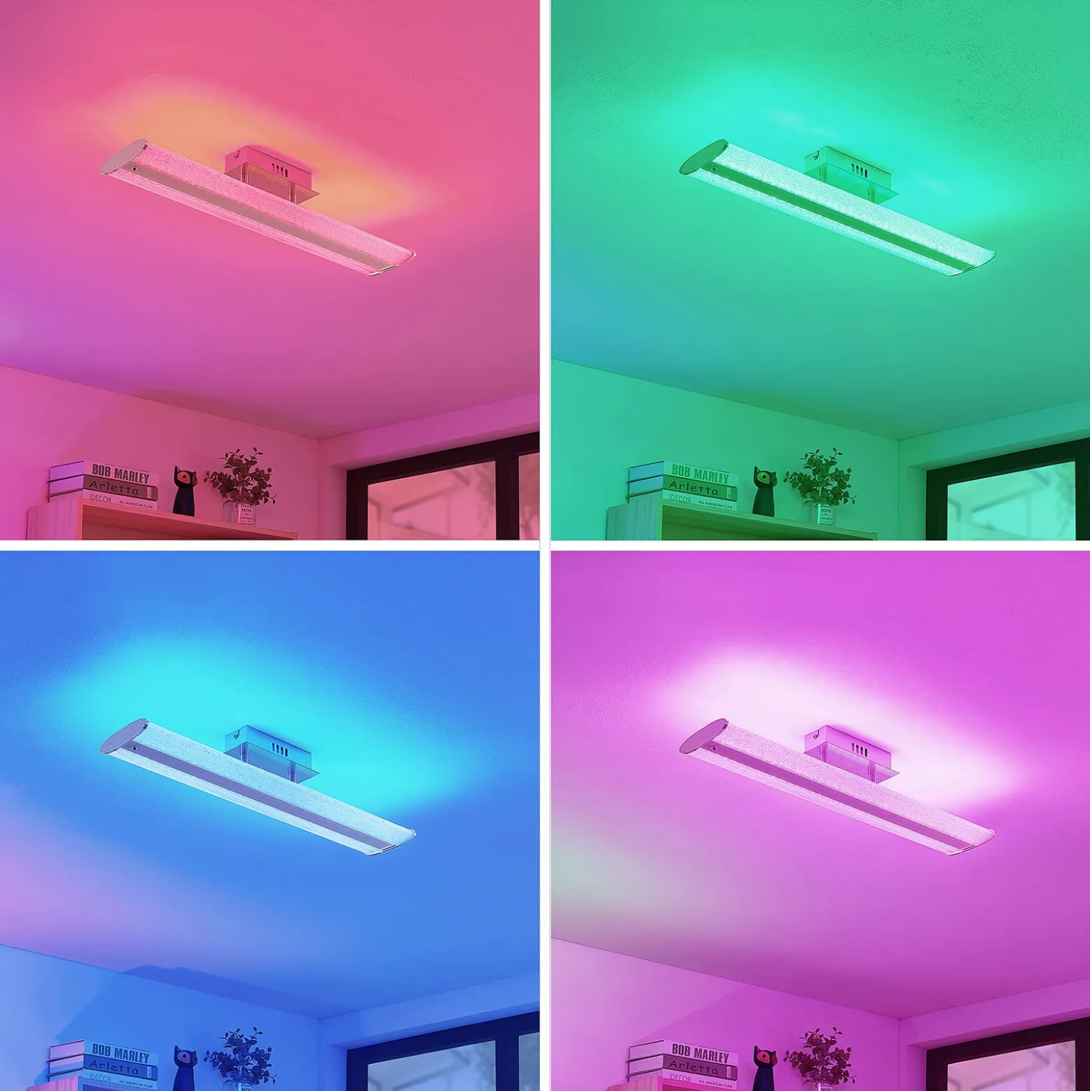 Lindby Sylke RGB-LED-Deckenleuchte, 60 cm