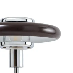 Lindby Tischleuchte Branford, Retro, braun, Glas/Marmor