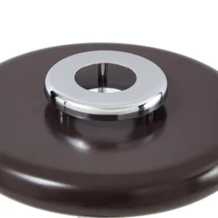 Lindby Tischleuchte Branford, Retro, braun, Glas/Marmor