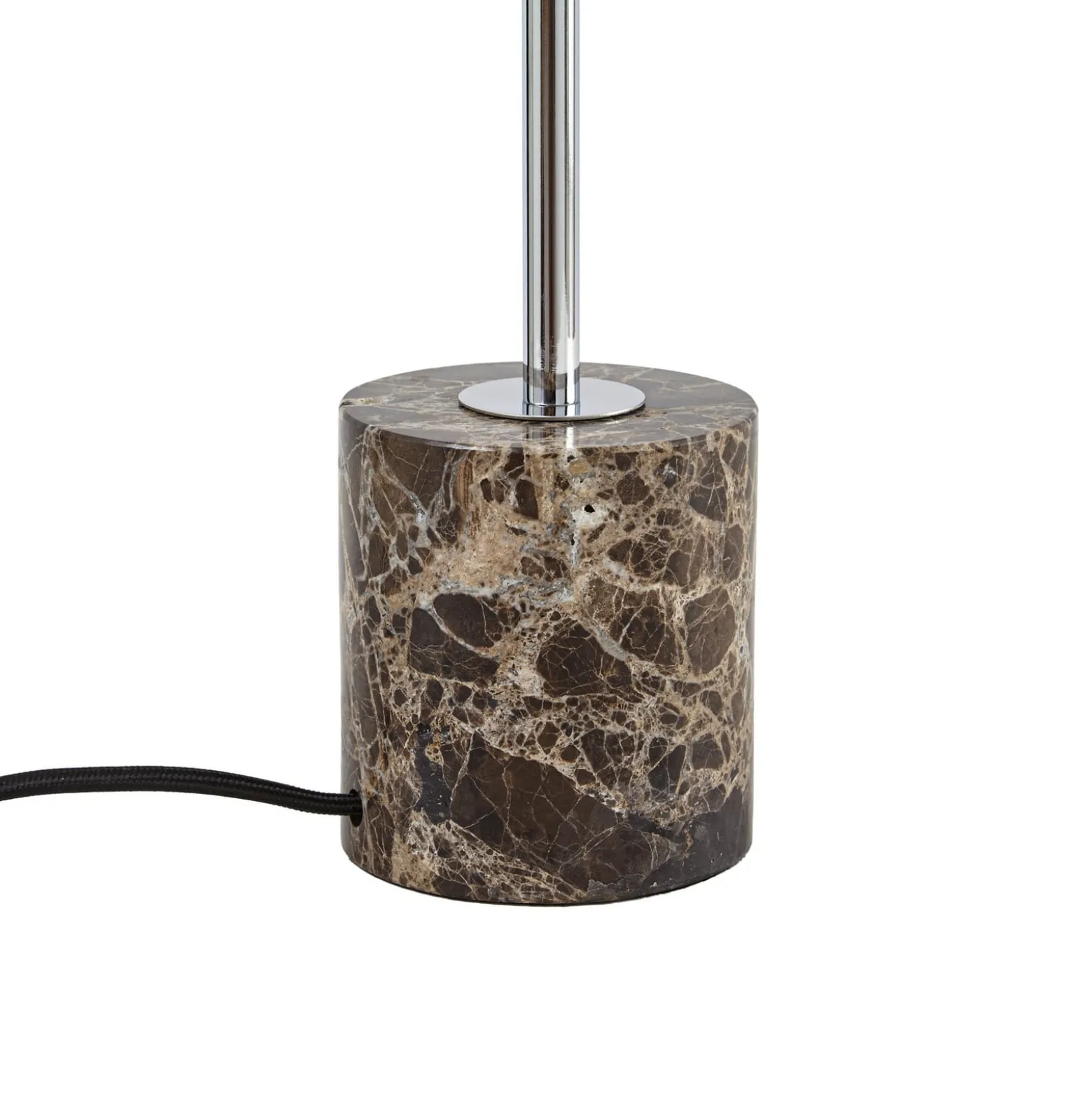 Lindby Tischleuchte Branford, Retro, braun, Glas/Marmor