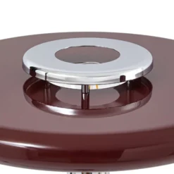 Lindby Tischleuchte Branford, Retro, burgund, Glas/Marmor