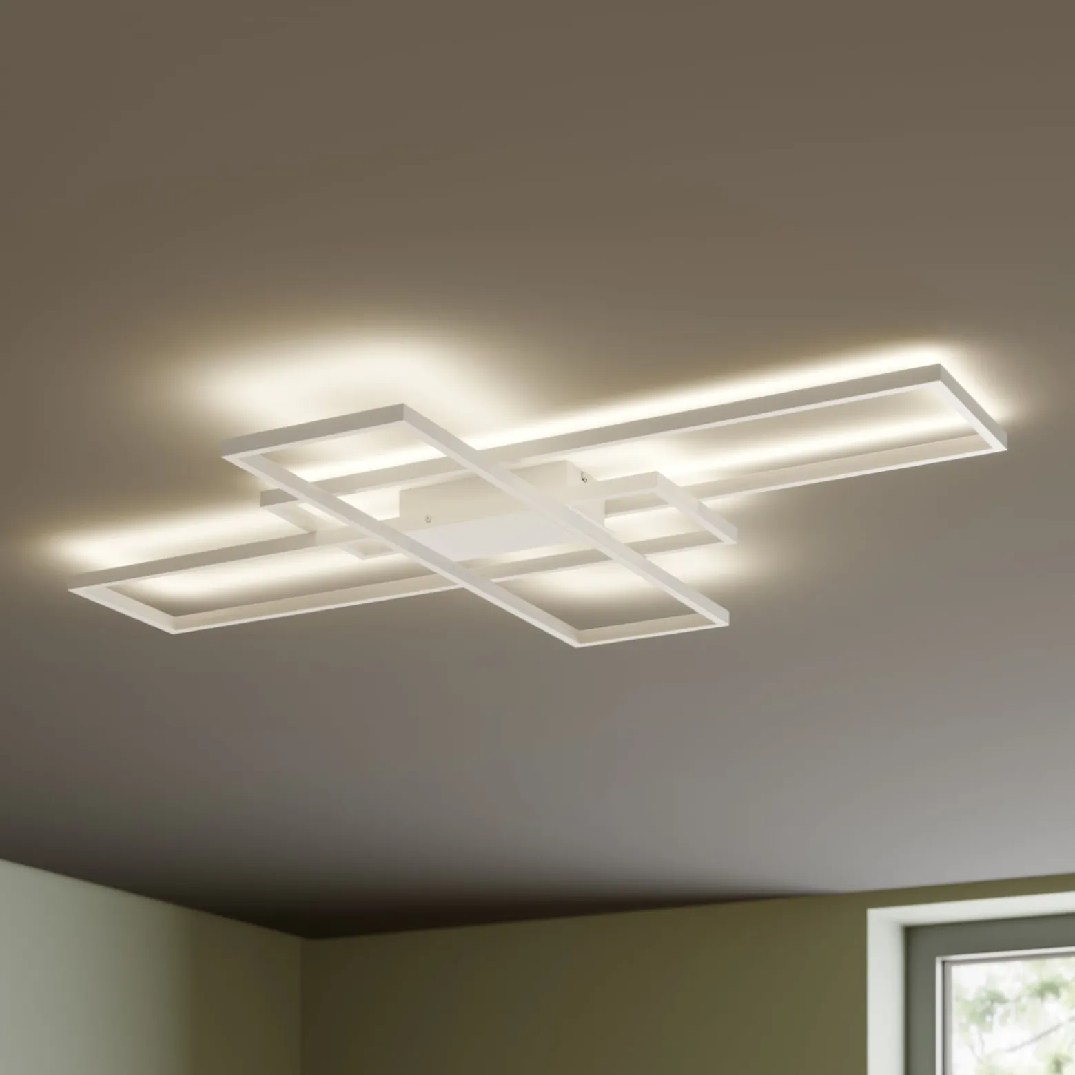 Lindby Tomke LED-Deckenleuchte in Weiß, dimmbar