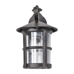 Lindby Wandleuchte Florentine, 35 cm, rostfarben, Alu, IP44