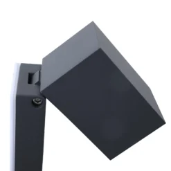 Lindby Wandleuchte Othil, Sensor, anthrazit, Metall, IP44