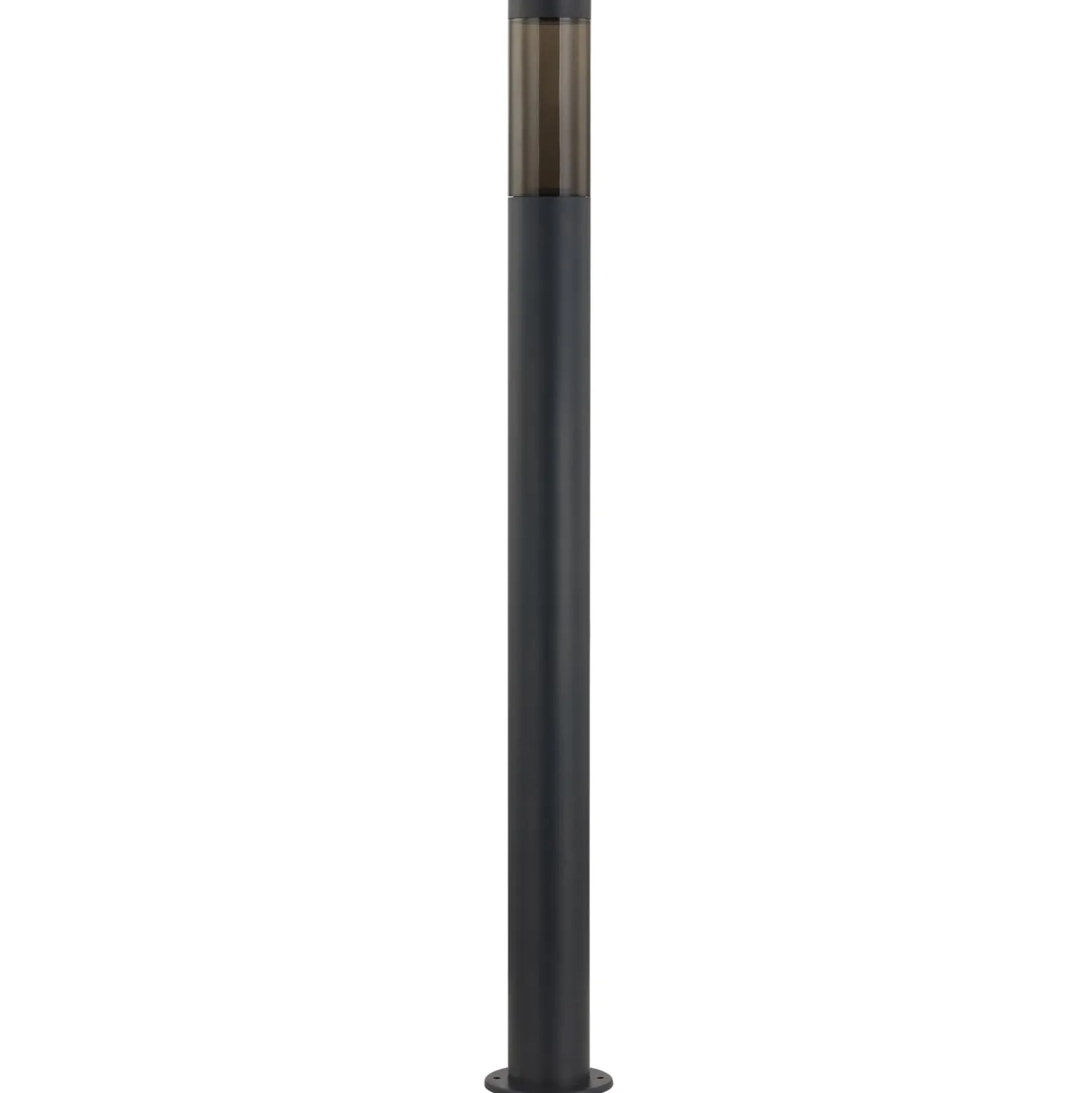 Lindby Wegelampe Statius, anthrazit/klar, Eisen, 100 cm