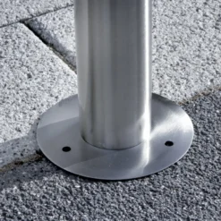 Lindby Wegeleuchte Damion, 140 cm, Edelstahl, E27, IP44