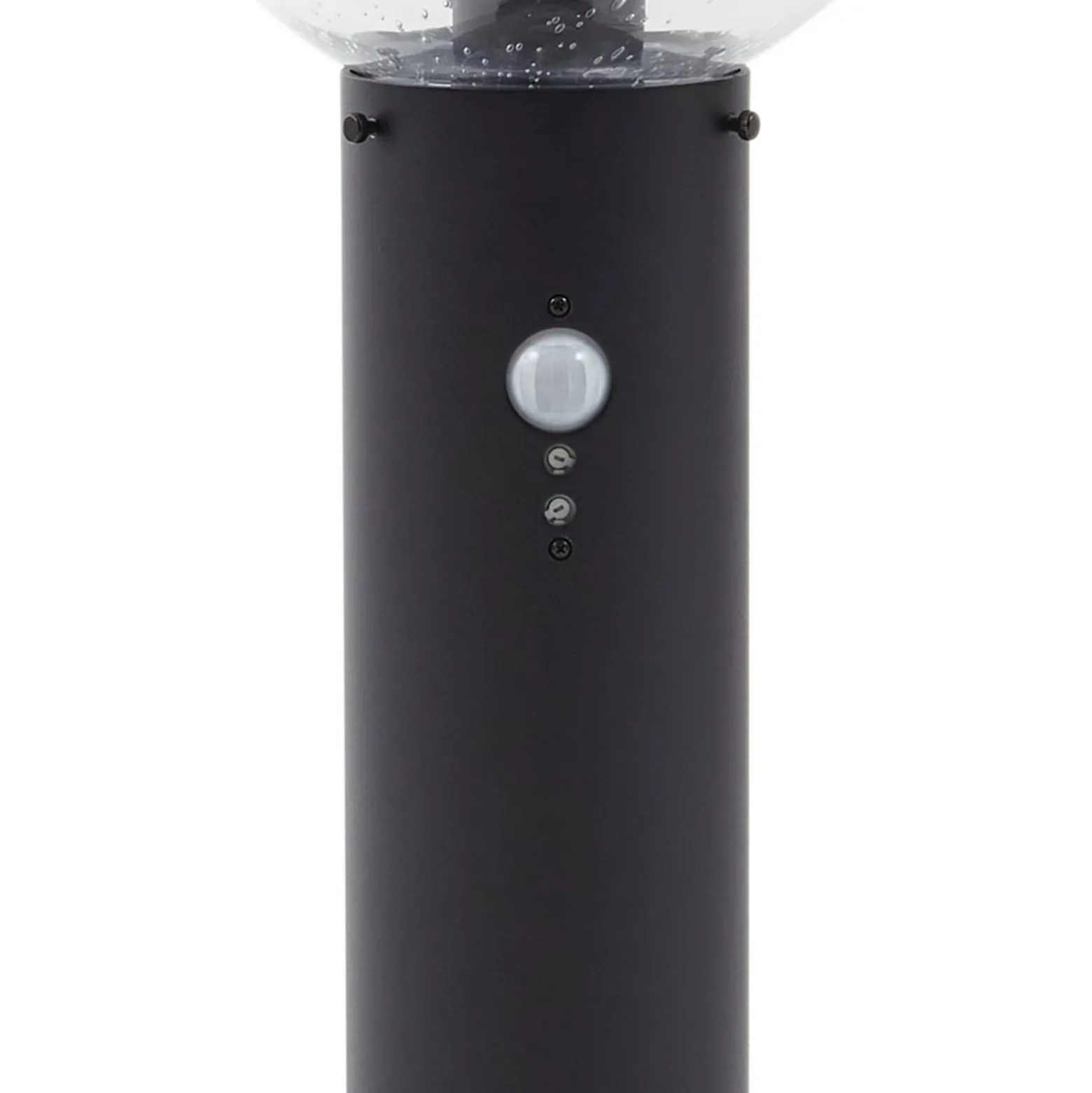 Lindby Wegeleuchte Dangan, klar, 90 cm, Glas, Sensor