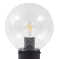 Lindby Wegeleuchte Dangan, klar, 90 cm, Glas, Sensor