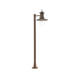 Lindby Wegeleuchte Eloretta, rost, 110 cm, Stahl, IP44, E27