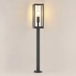 Lindby Wegeleuchte Giavanna, 80 cm, anthrazit, IP44, E27