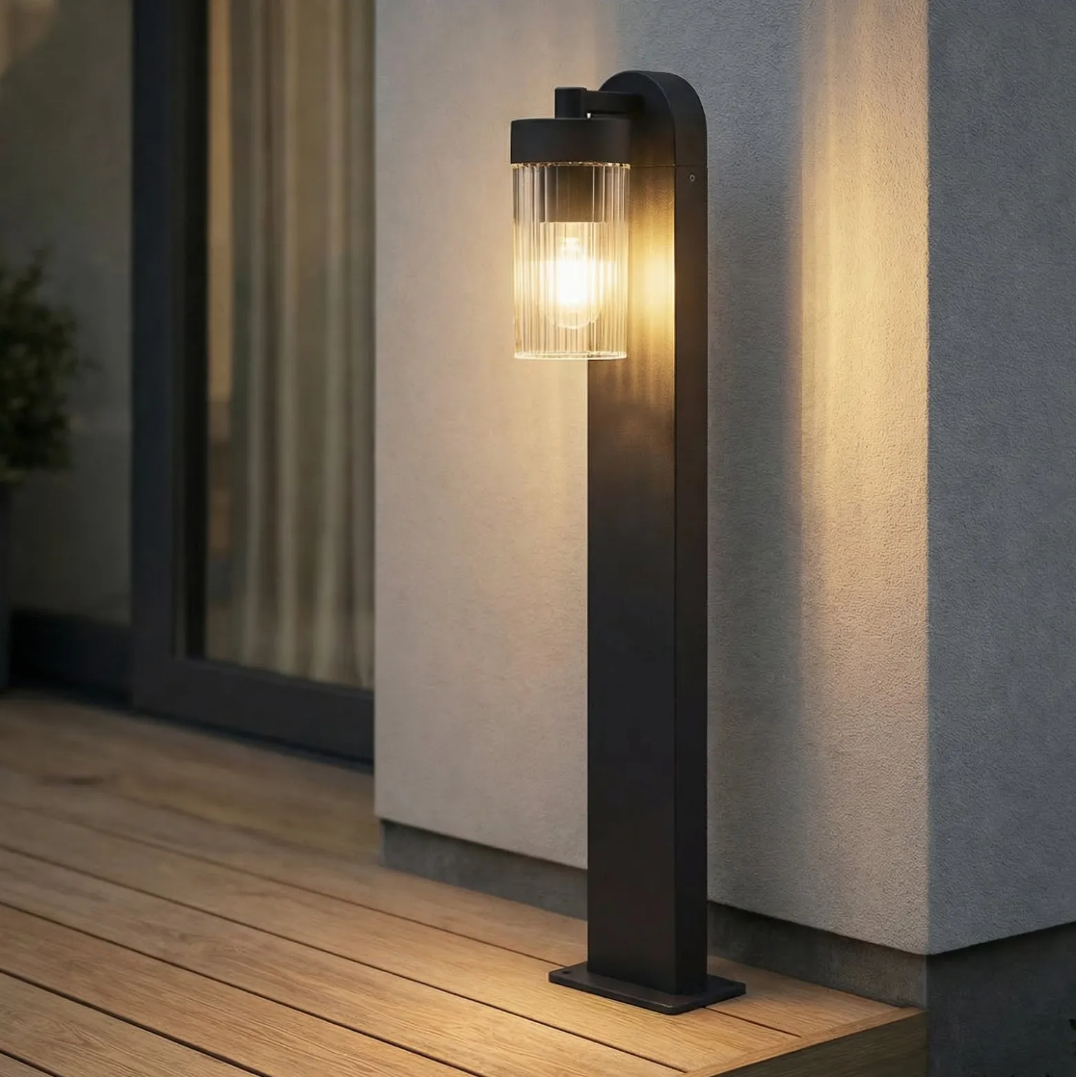 Lindby Wegeleuchte Kaliro, anthrazit, 60 cm, E27, IP54