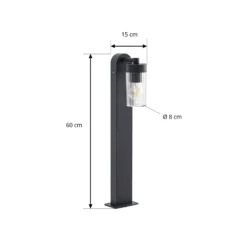 Lindby Wegeleuchte Kaliro, anthrazit, 60 cm, E27, IP54