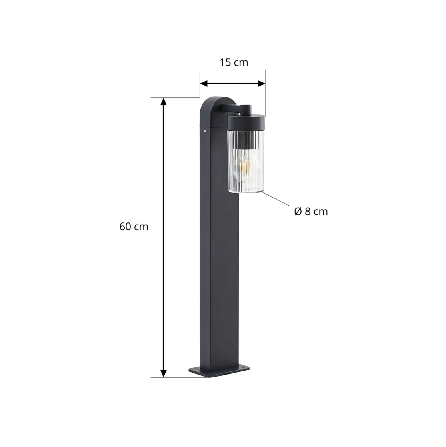 Lindby Wegeleuchte Kaliro, anthrazit, 60 cm, E27, IP54