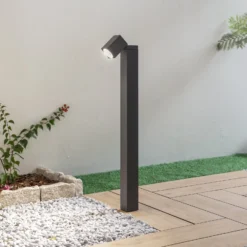 Lindby Wegeleuchte Othil, 80 cm hoch, anthrazit, Metall