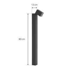 Lindby Wegeleuchte Othil, 80 cm hoch, anthrazit, Metall