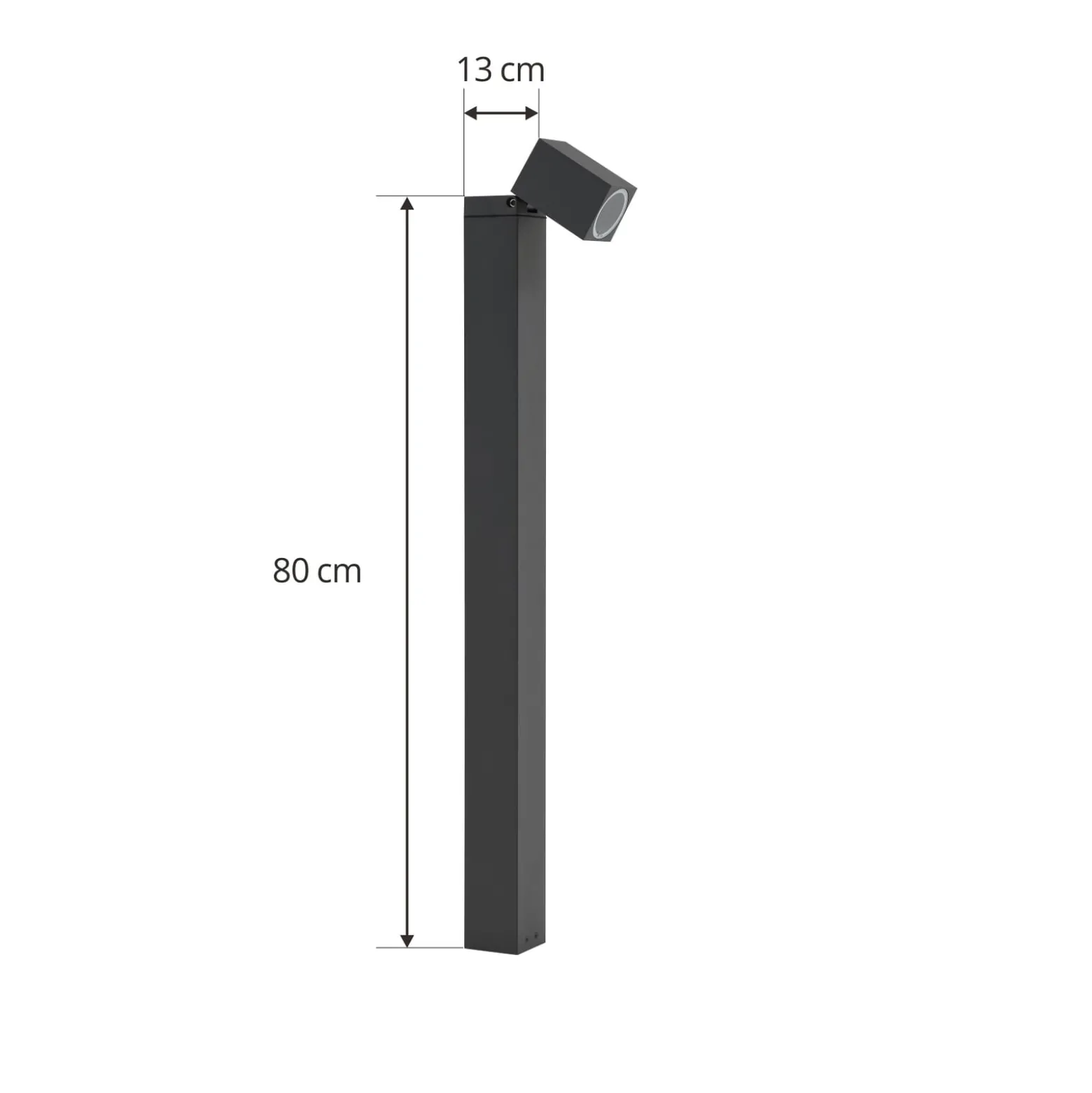 Lindby Wegeleuchte Othil, 80 cm hoch, anthrazit, Metall