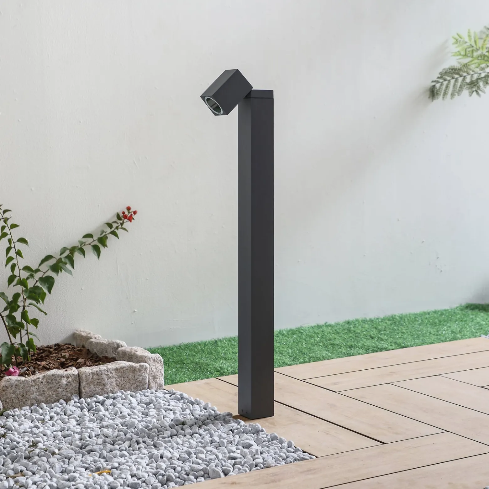 Lindby Wegeleuchte Othil, 80 cm hoch, anthrazit, Metall