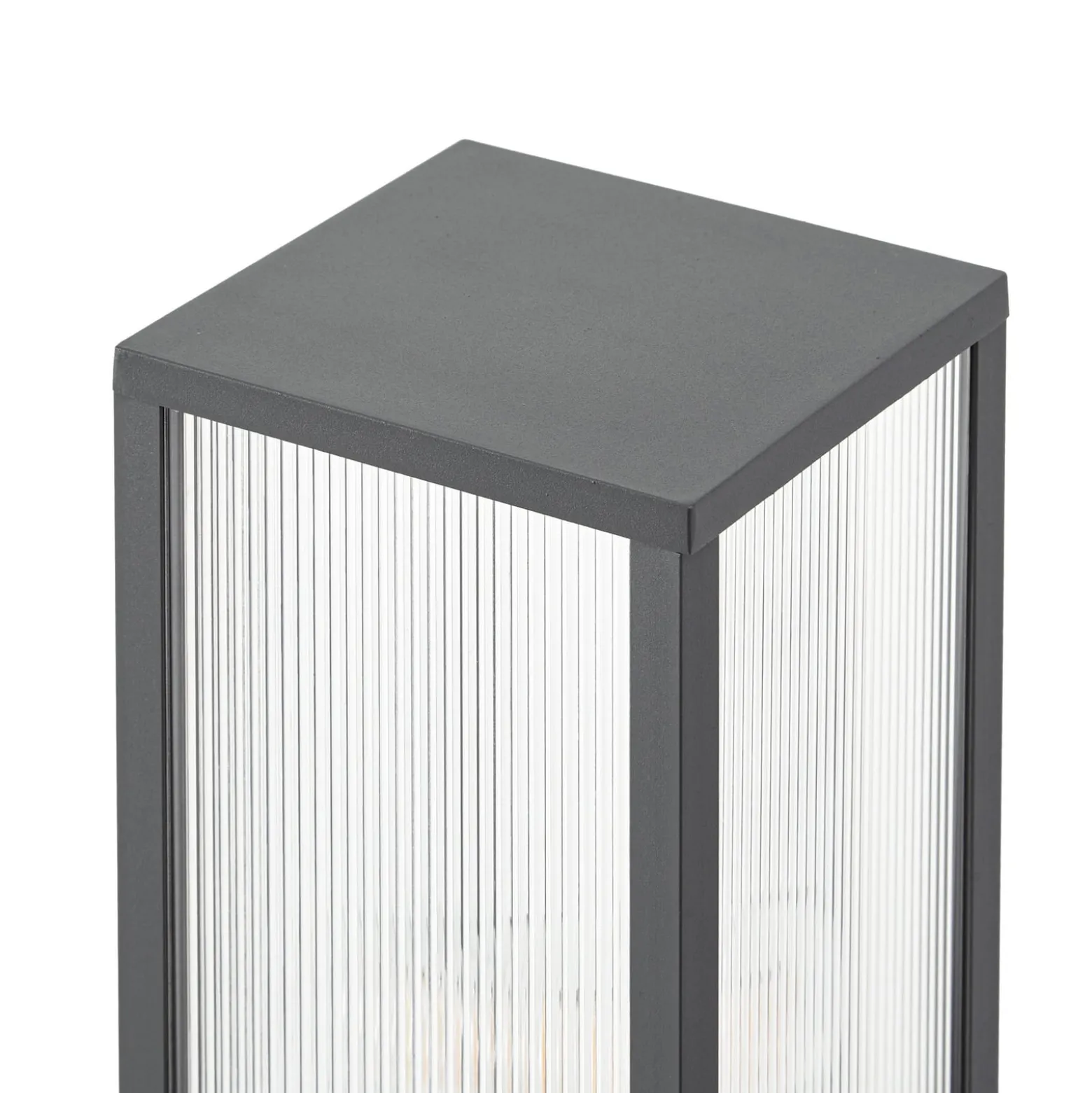 Lindby Wegeleuchte Peldar, anthrazit/geriffelt, 80 cm