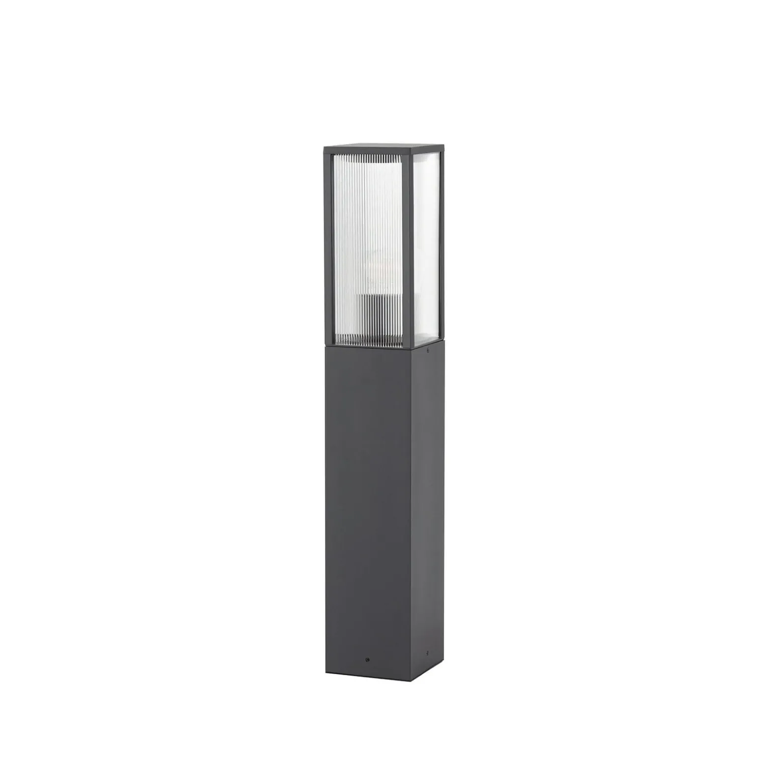 Lindby Wegeleuchte Peldar, anthrazit/geriffelt, 80 cm