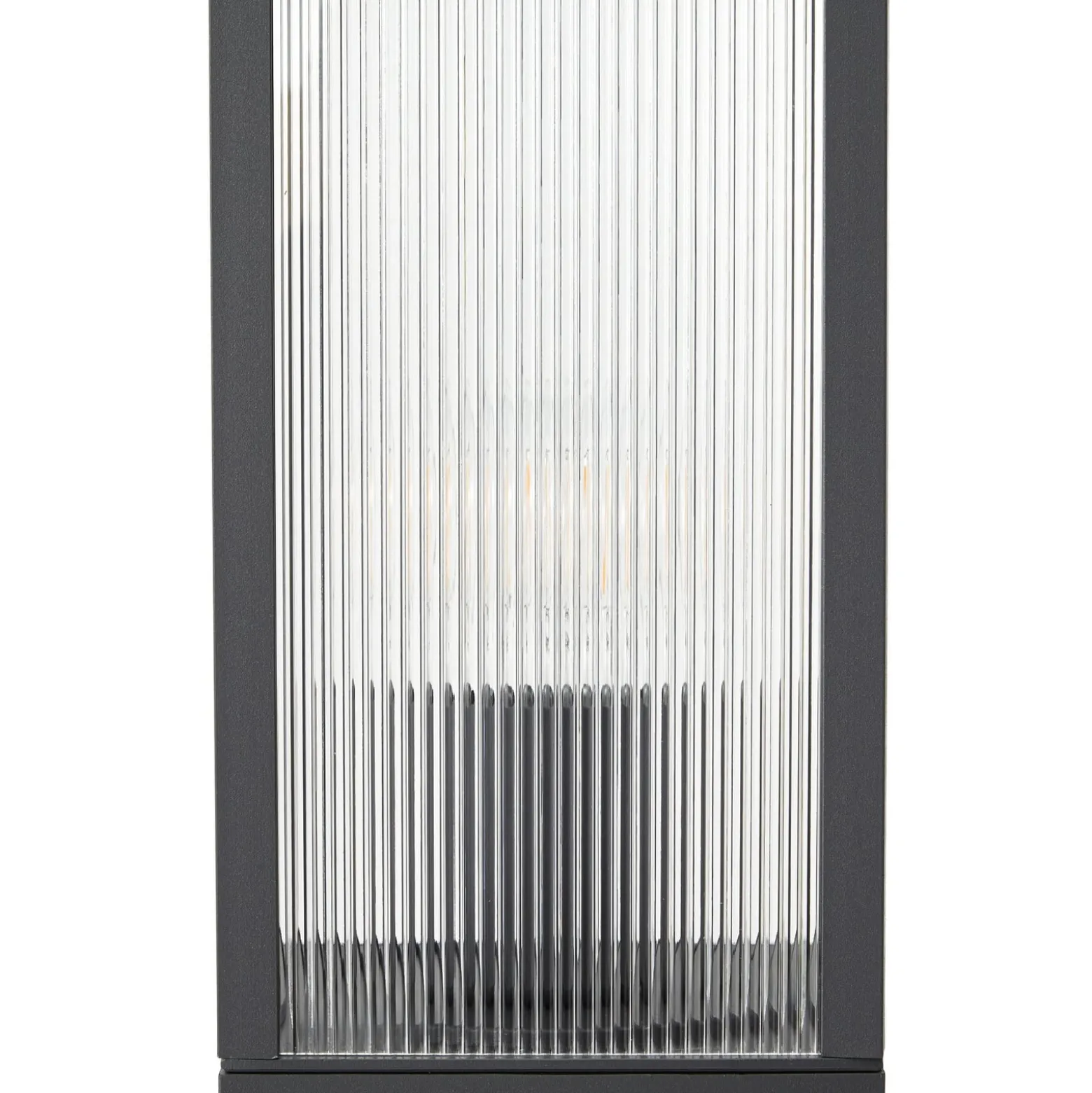 Lindby Wegeleuchte Peldar, anthrazit/geriffelt, 80cm, Sensor