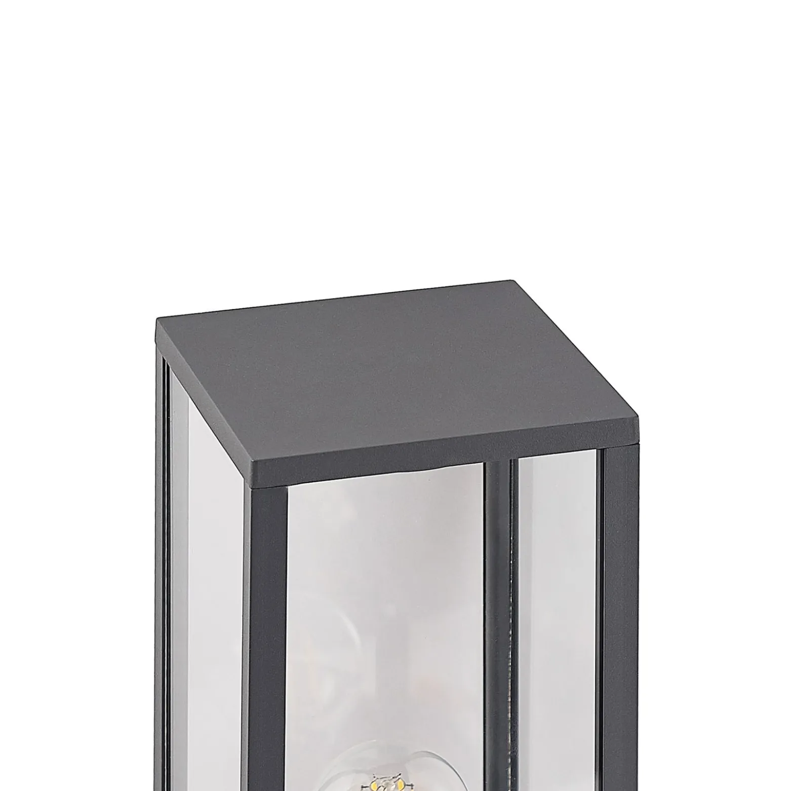Lindby Wegeleuchte Peldar, anthrazit/klar, 80 cm