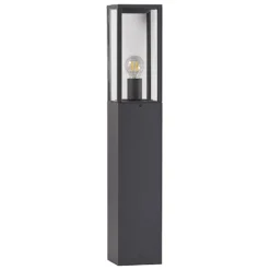 Lindby Wegeleuchte Peldar, anthrazit/klar, 80 cm