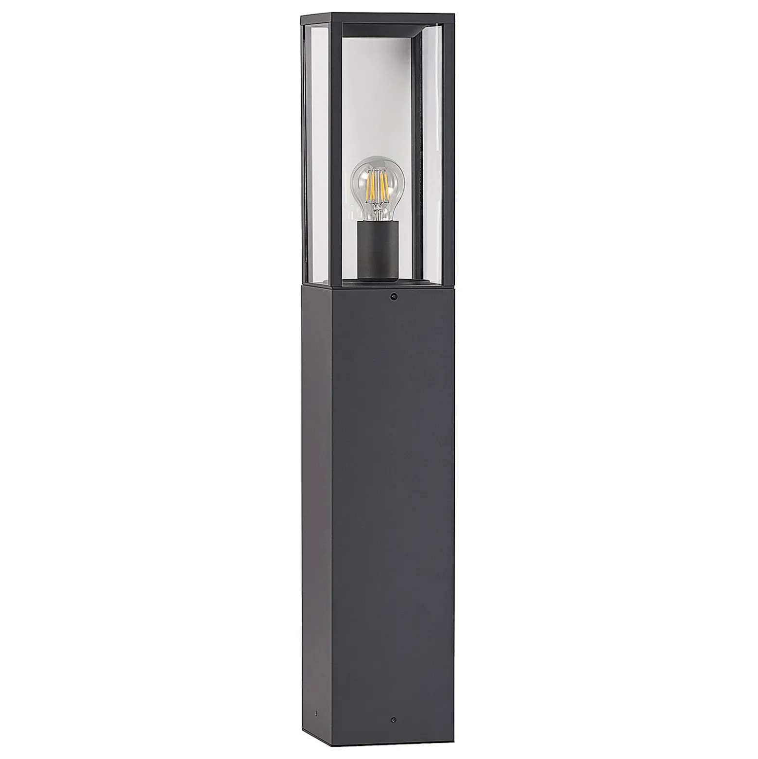 Lindby Wegeleuchte Peldar, anthrazit/klar, 80 cm