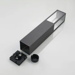 Lindby Wegeleuchte Peldar, anthrazit/klar, 80 cm