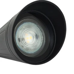 Lindby Wegeleuchte Sorvete, schwarz, Metall, 3-flg., 83cm