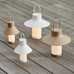 LOOM DESIGN LED-Akku-Tischleuchte Shadow Large, beige, IP65