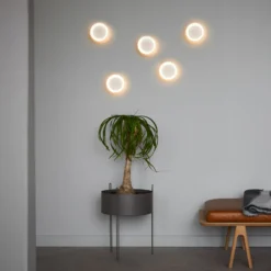 LOOM DESIGN LED-Deckenleuchte Cookie, weiß Aluminium Ø 15 cm
