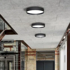 LOOM DESIGN LED-Deckenleuchte Lucia, schwarz, Ø 35 cm Alu