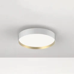 LOOM DESIGN LED-Deckenleuchte Lucia, weiß/goldfarben Ø 35 cm