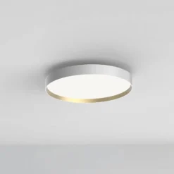 LOOM DESIGN LED-Deckenleuchte Lucia, weiß/goldfarben Ø 45 cm