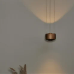 LOOM DESIGN LED-Hängelampe Air, karamellbraun, 13 cm, Alu