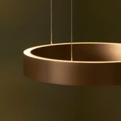 LOOM DESIGN LED-Hängelampe Velora karamellbraun, Ø40cm, dim.