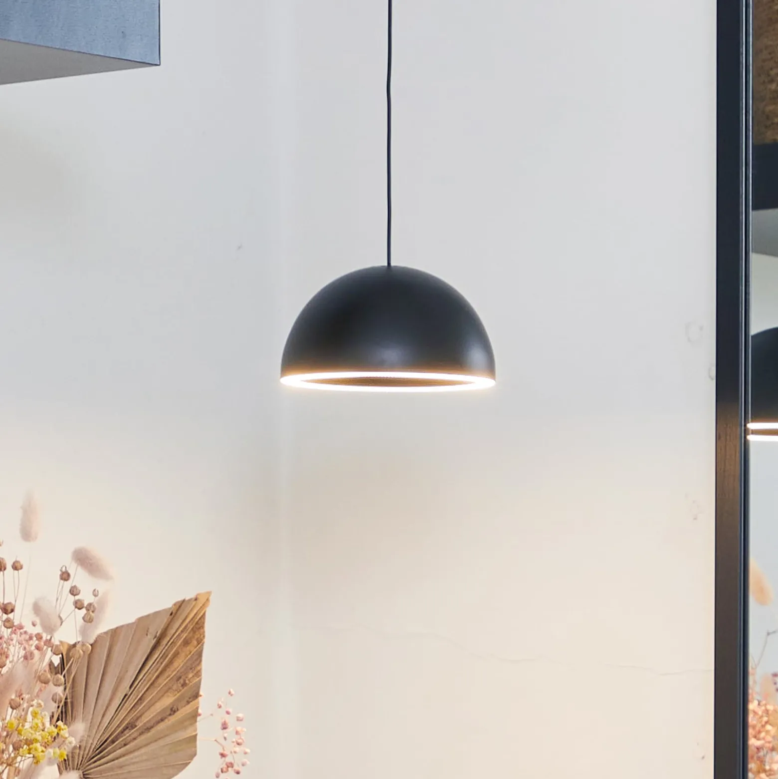 LOOM DESIGN LED-Hängeleuchte Curve schwarz Aluminium Ø 14 cm