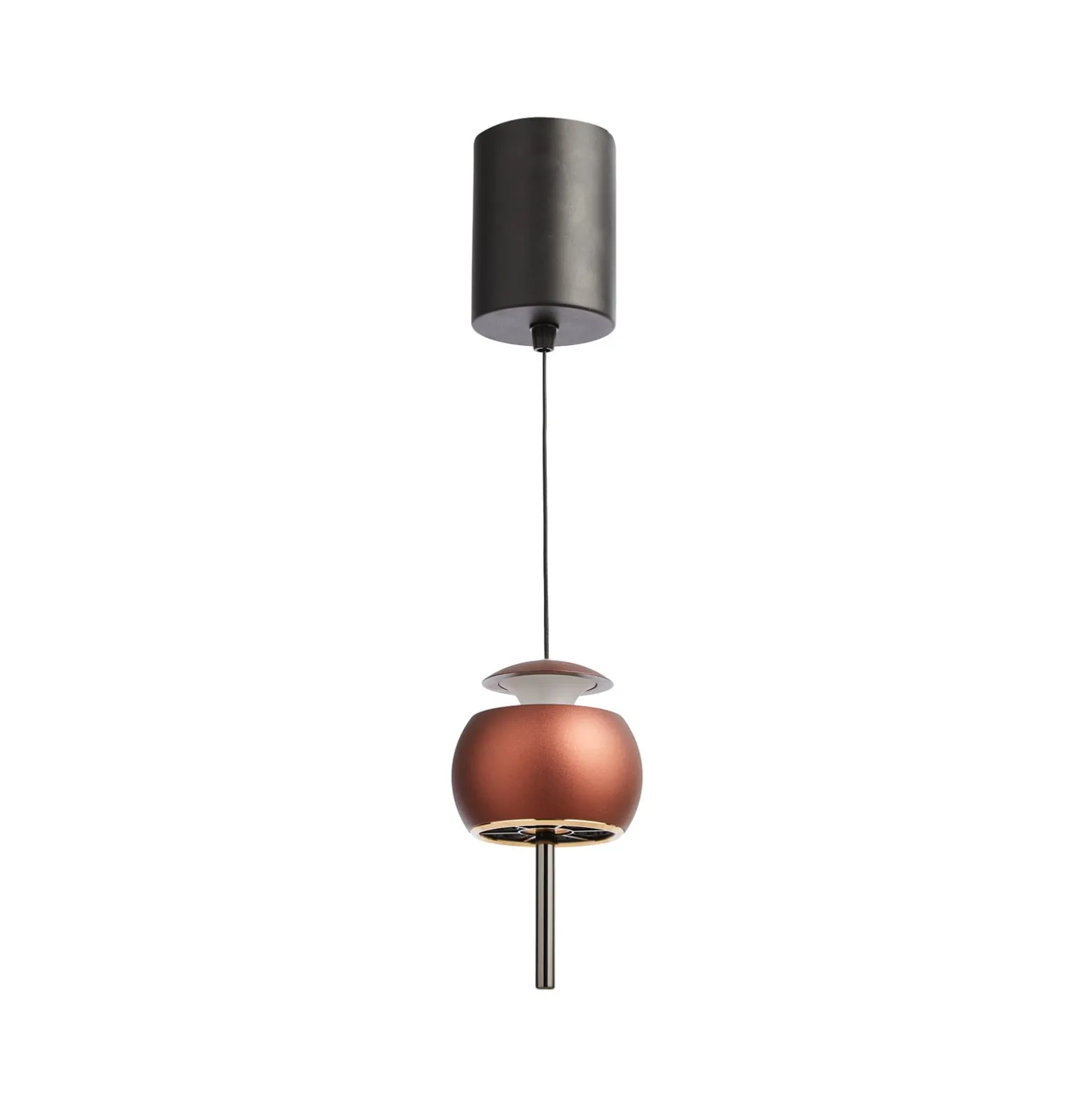 LOOM DESIGN LED-Hängeleuchte Parachute, braun, Ø 9,6 cm, Alu