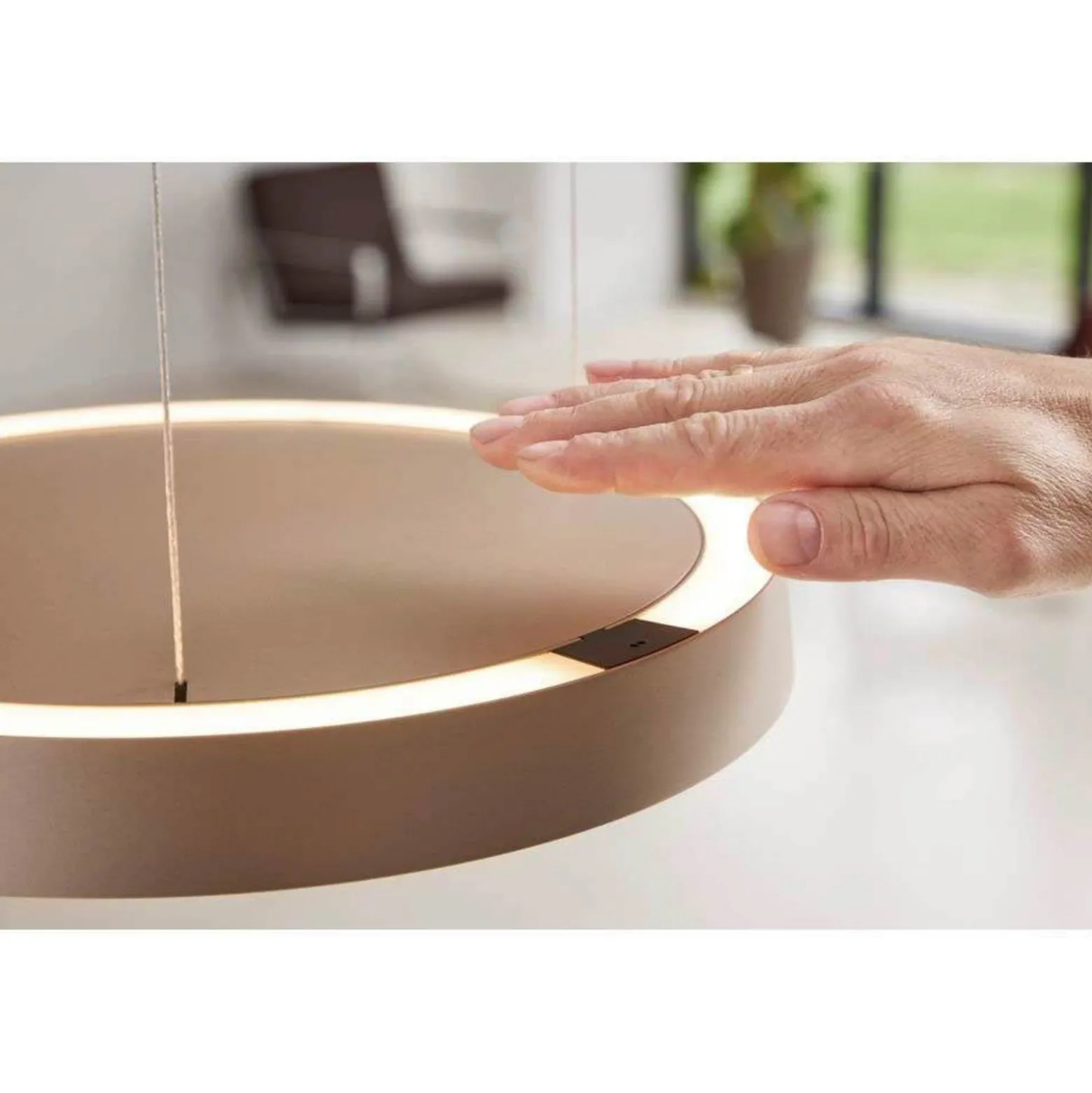 LOOM DESIGN LED-Pendelleuchte Avela, grau, Alu, Ø 36cm
