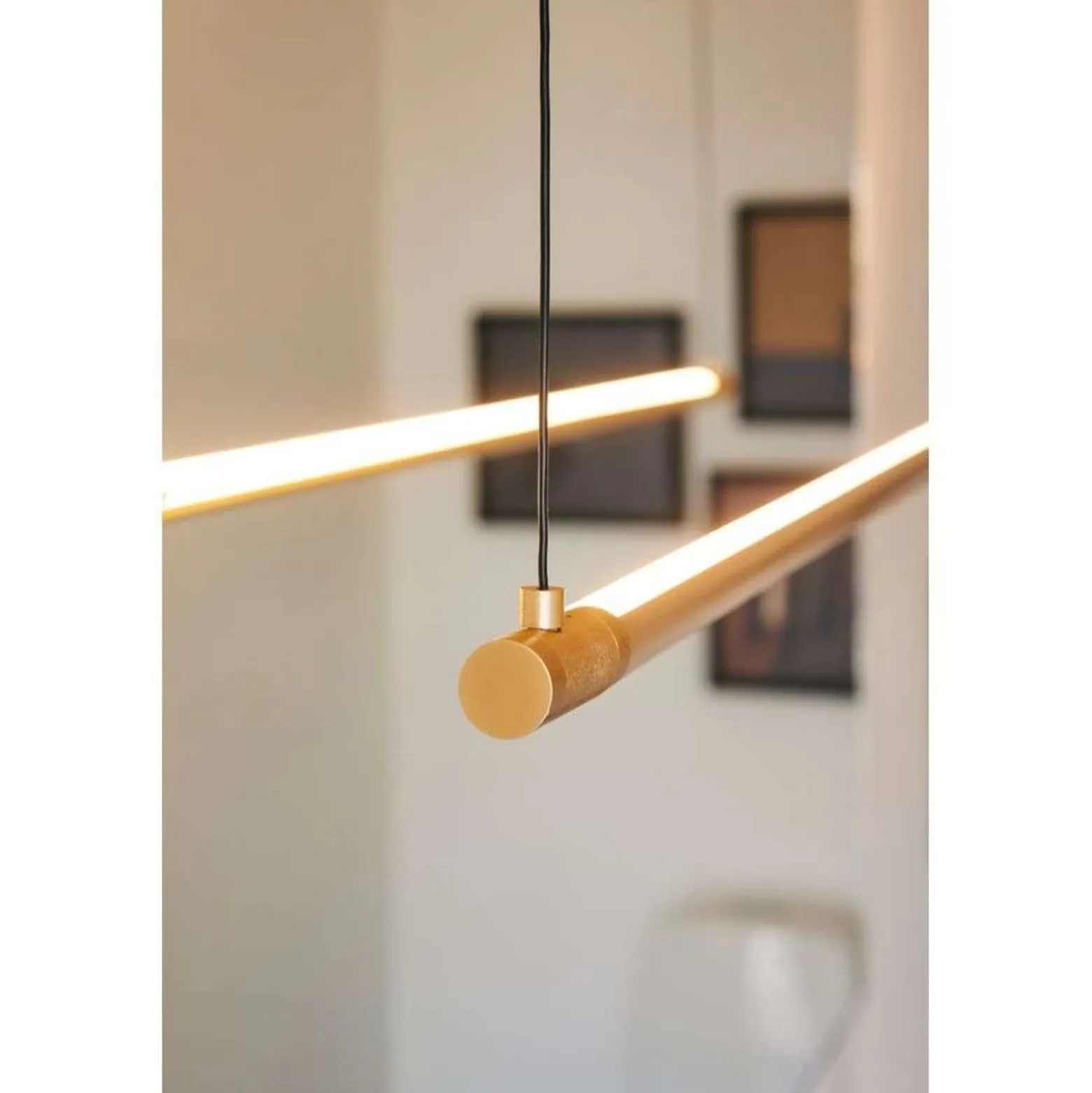 LOOM DESIGN LED-Pendelleuchte Straw 200, gold, Aluminium
