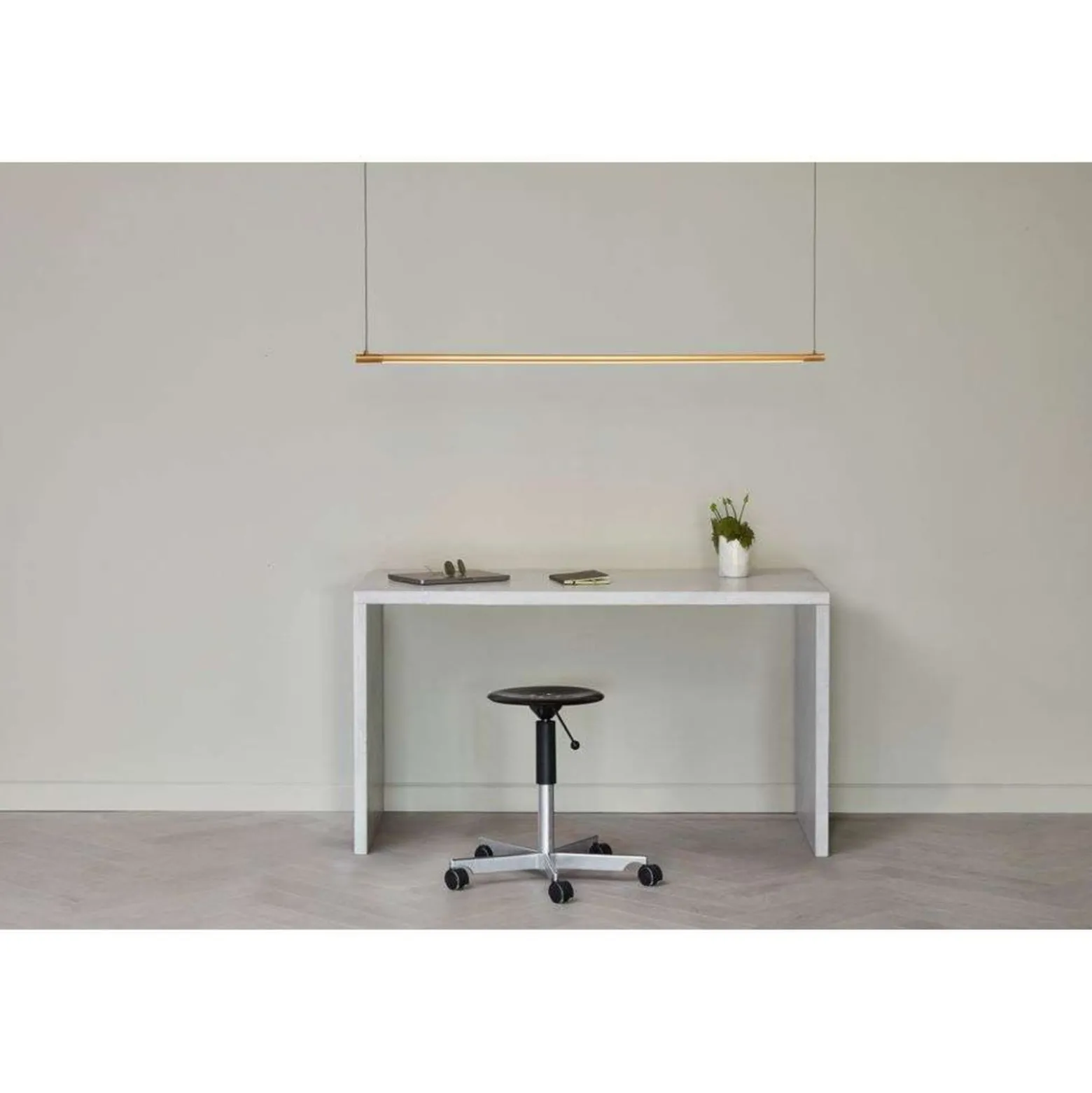 LOOM DESIGN LED-Pendelleuchte Straw 200, gold, Aluminium