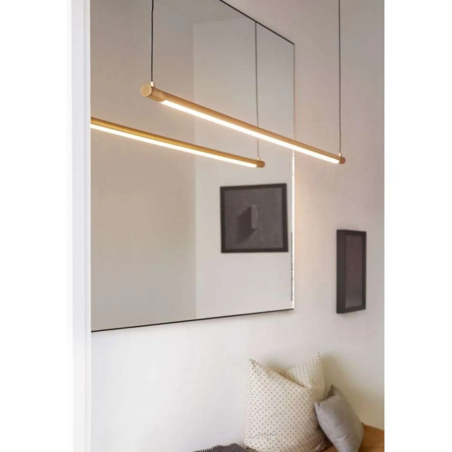 LOOM DESIGN LED-Pendelleuchte Straw 200, gold, Aluminium